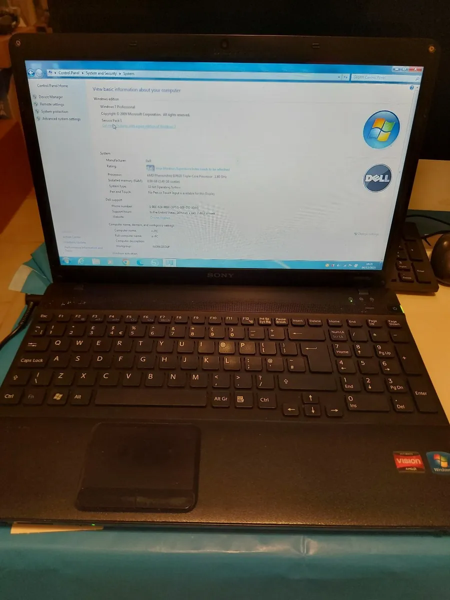 Sony Vaio Laptop, PCG-61511M, XP, 8GB Ram, - Image 1