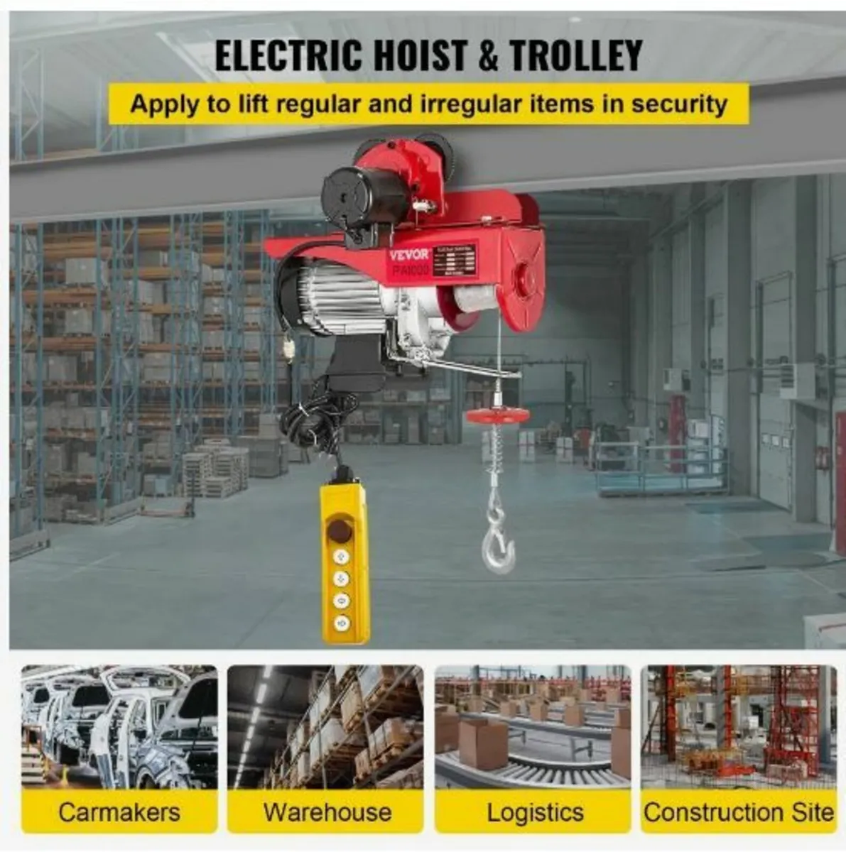 Electric Wire Rope Hoist with Trolley - Image 3