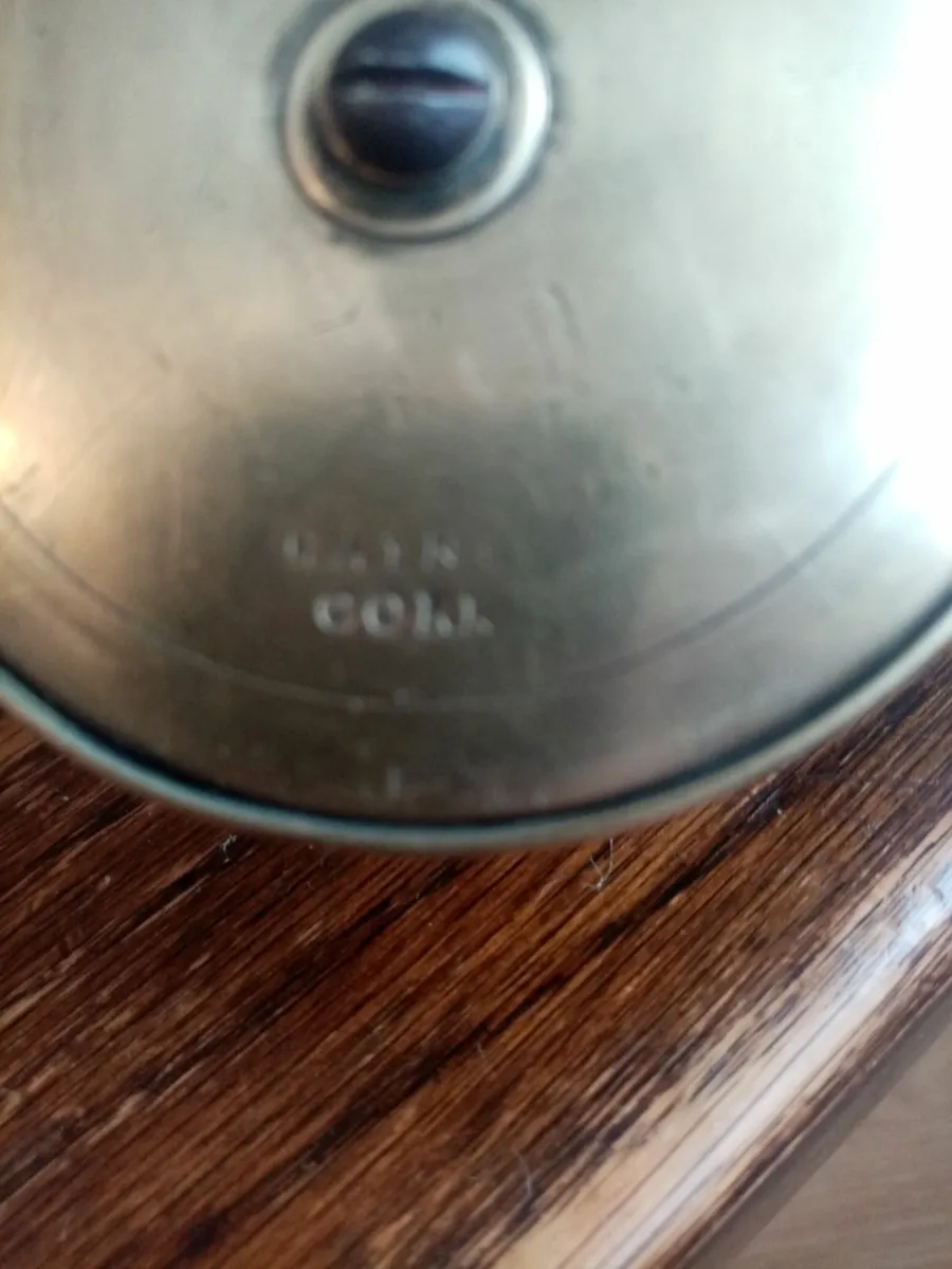 Vintage Brass Fishing Reel - Image 3