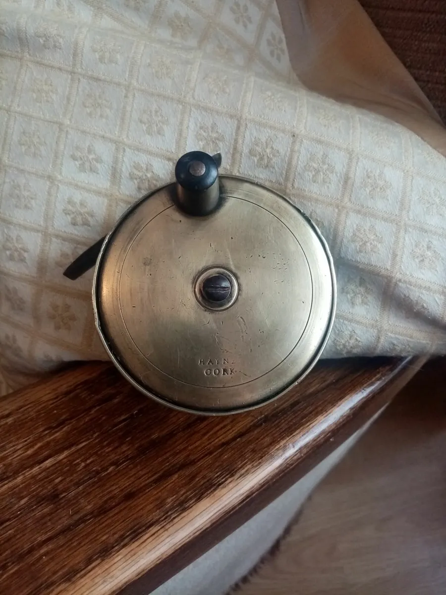 Vintage Brass Fishing Reel - Image 1