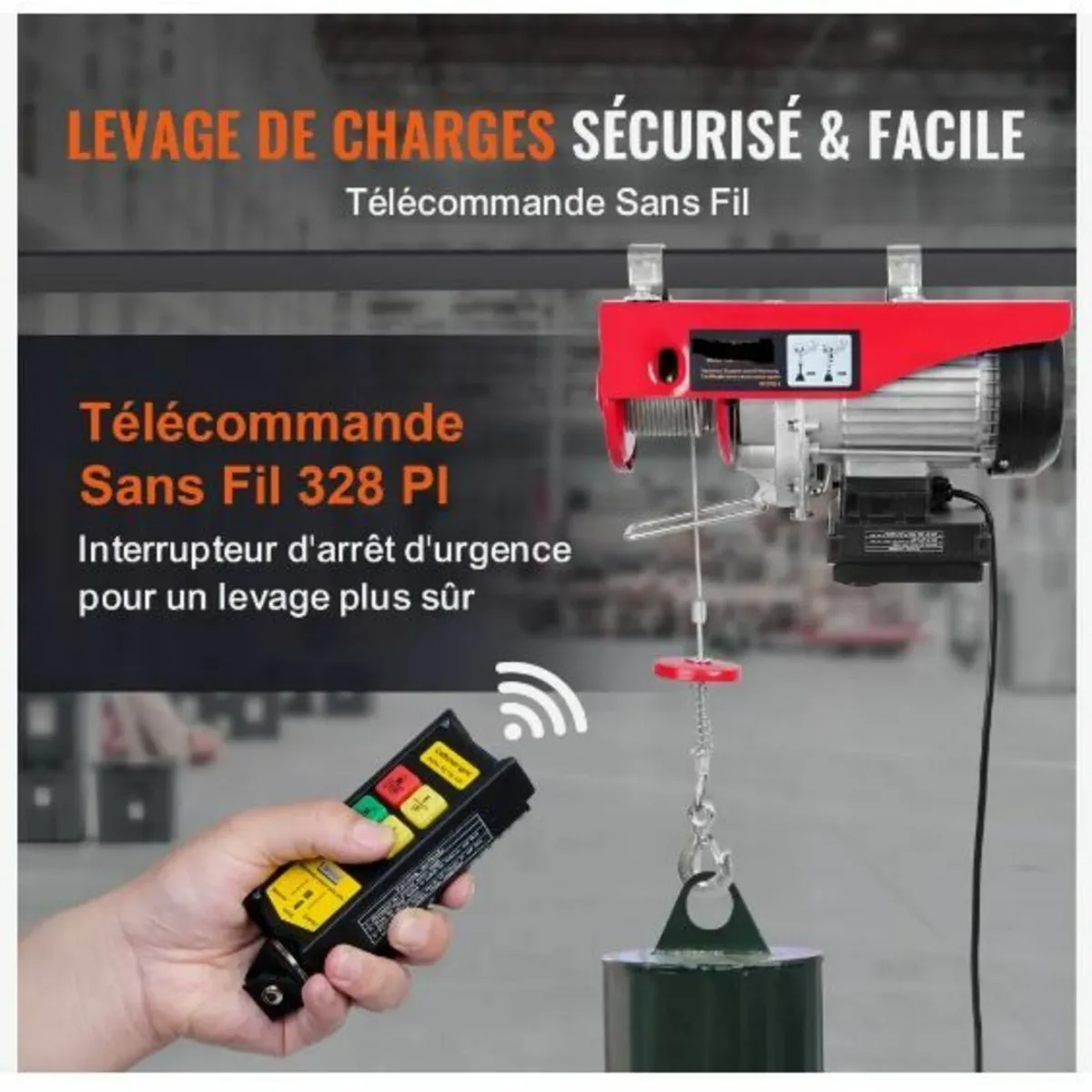 Electric Hoist, 798 kg Lifting Capacity, 1450W - Image 3