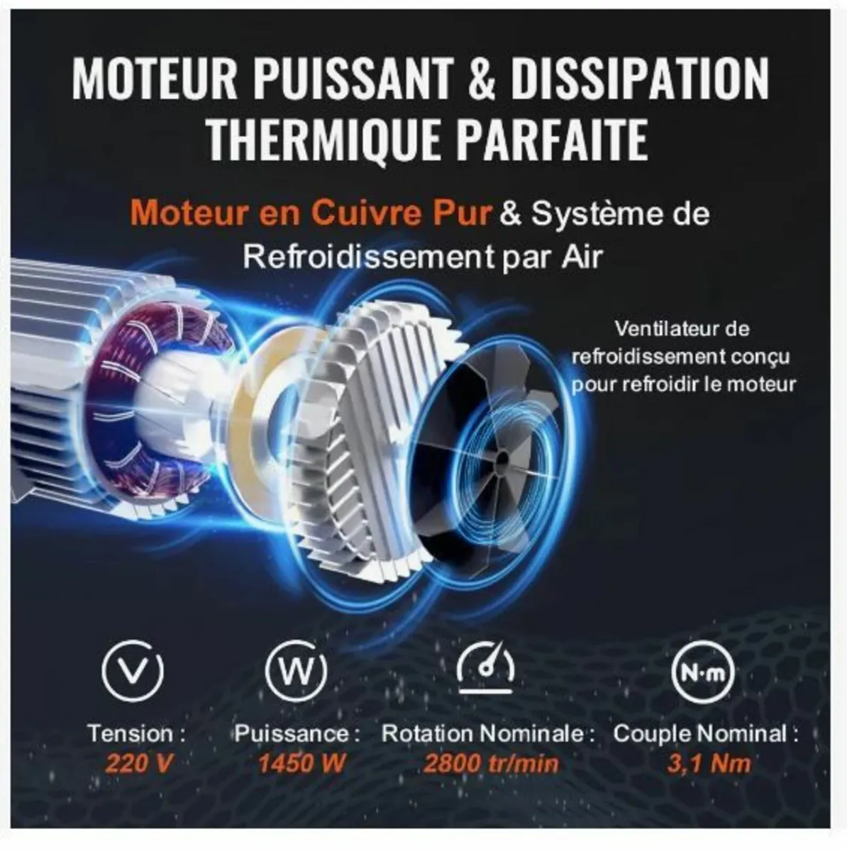 Electric Hoist, 798 kg Lifting Capacity, 1450W - Image 4