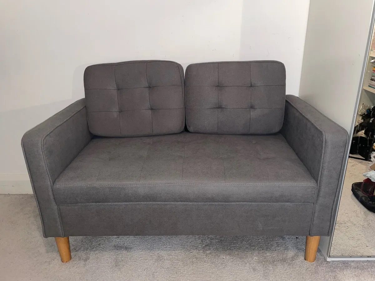 Two seater grey sofa - Image 1