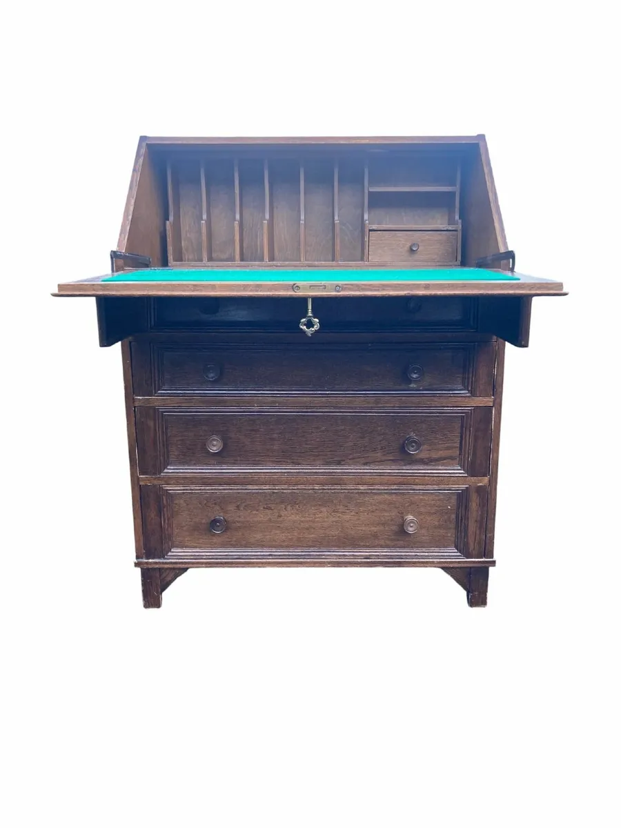 Vintage Bureau / Desk - Oak - Image 1