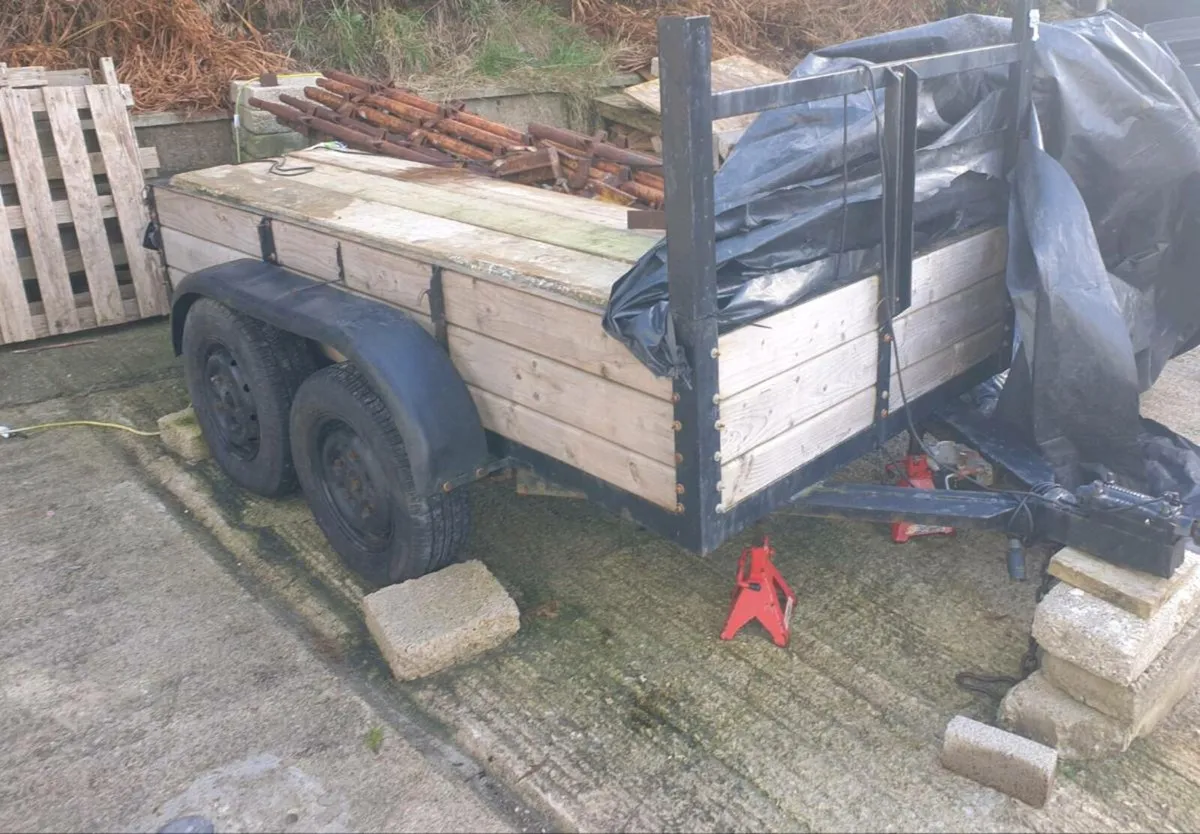 Kwikstage scaffolding acrows planks 8x4 trailer - Image 3