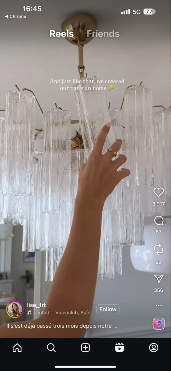 Brand new Modern Art Deco glass chandelier - Image 3