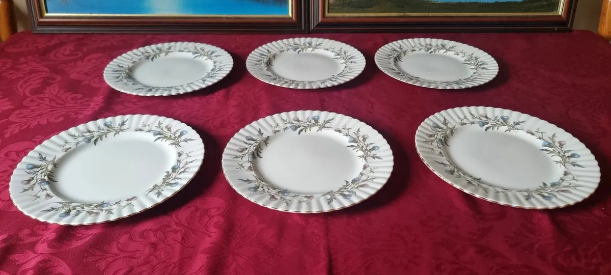 6Pc.Royal Albert Brigadoon BoneChina Dinner Plates - Image 2