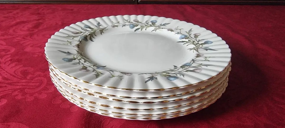 6Pc.Royal Albert Brigadoon BoneChina Dinner Plates - Image 3