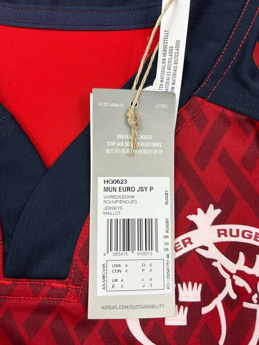 New Adidas Munster Rugby Player Issue Jersey XS - Image 4