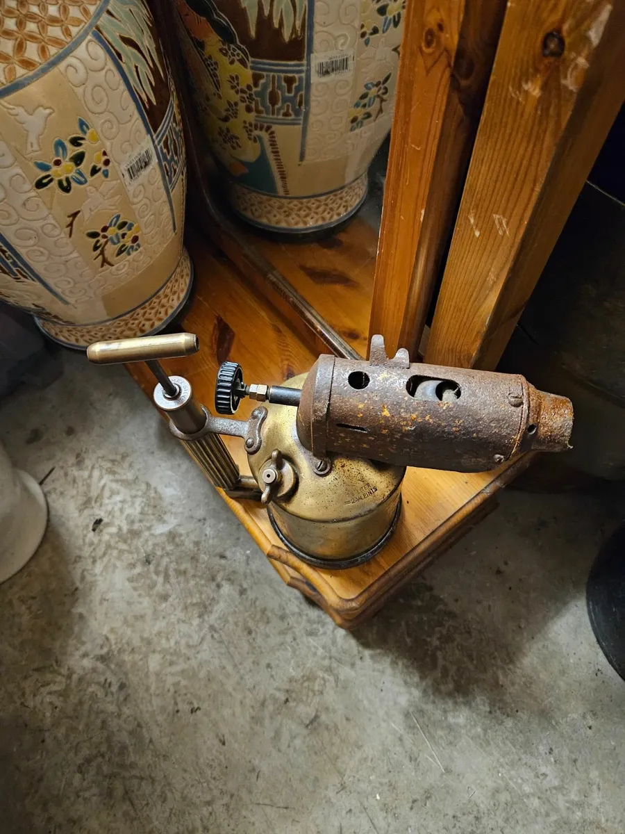 Vintage Brass Blow Torch - Image 1