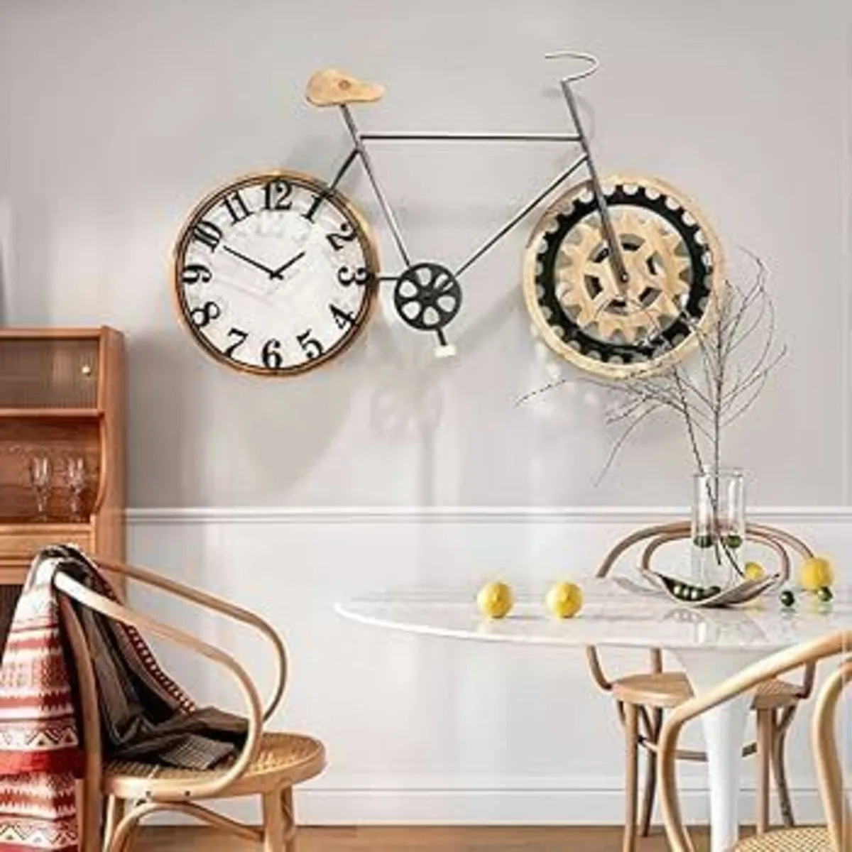 Bicycle Style Wall Clock vintage retro style - Image 1