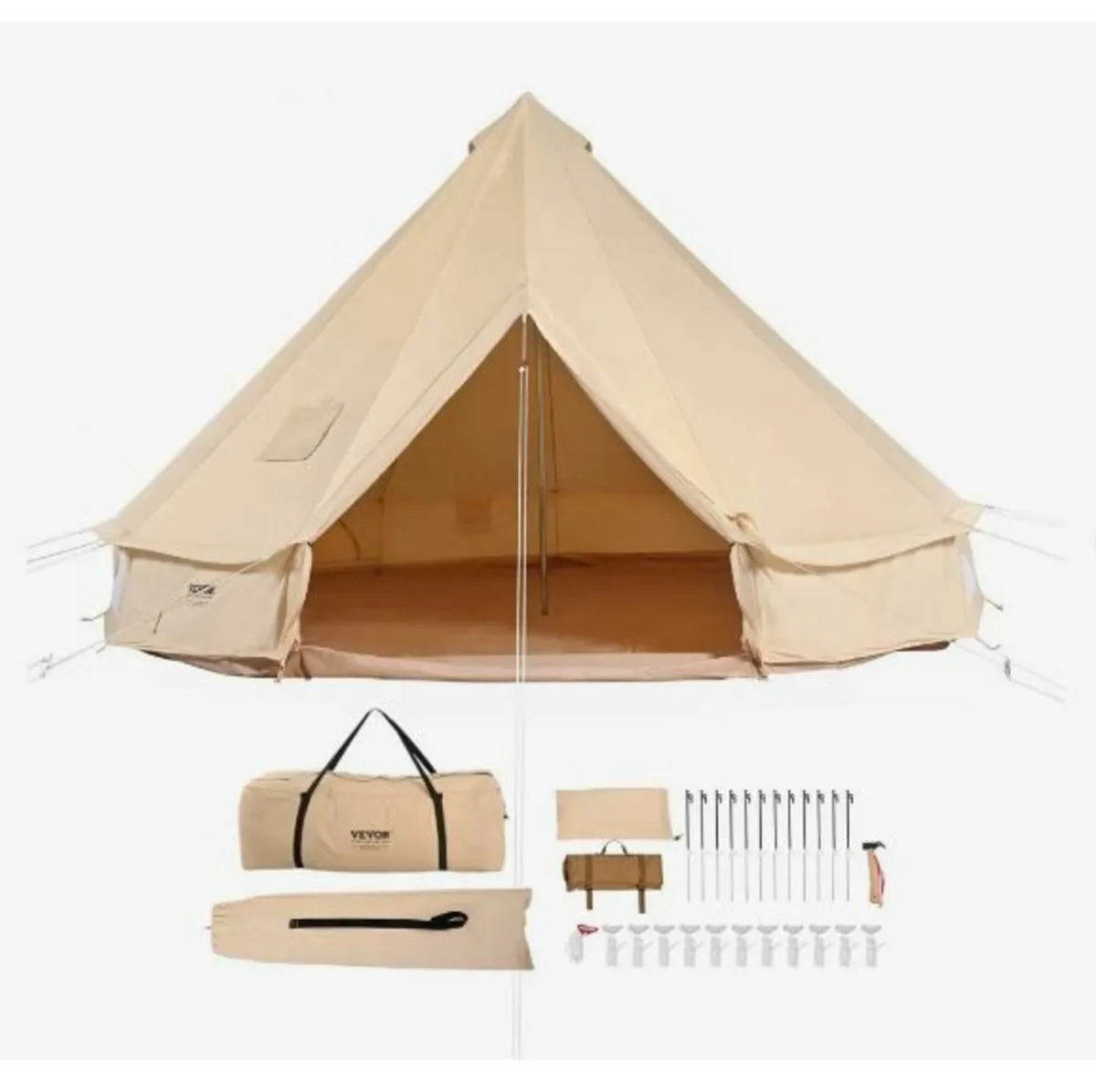 Canvas Bell Tent, 4 Seasons 4 m/13.12 ft - Image 1