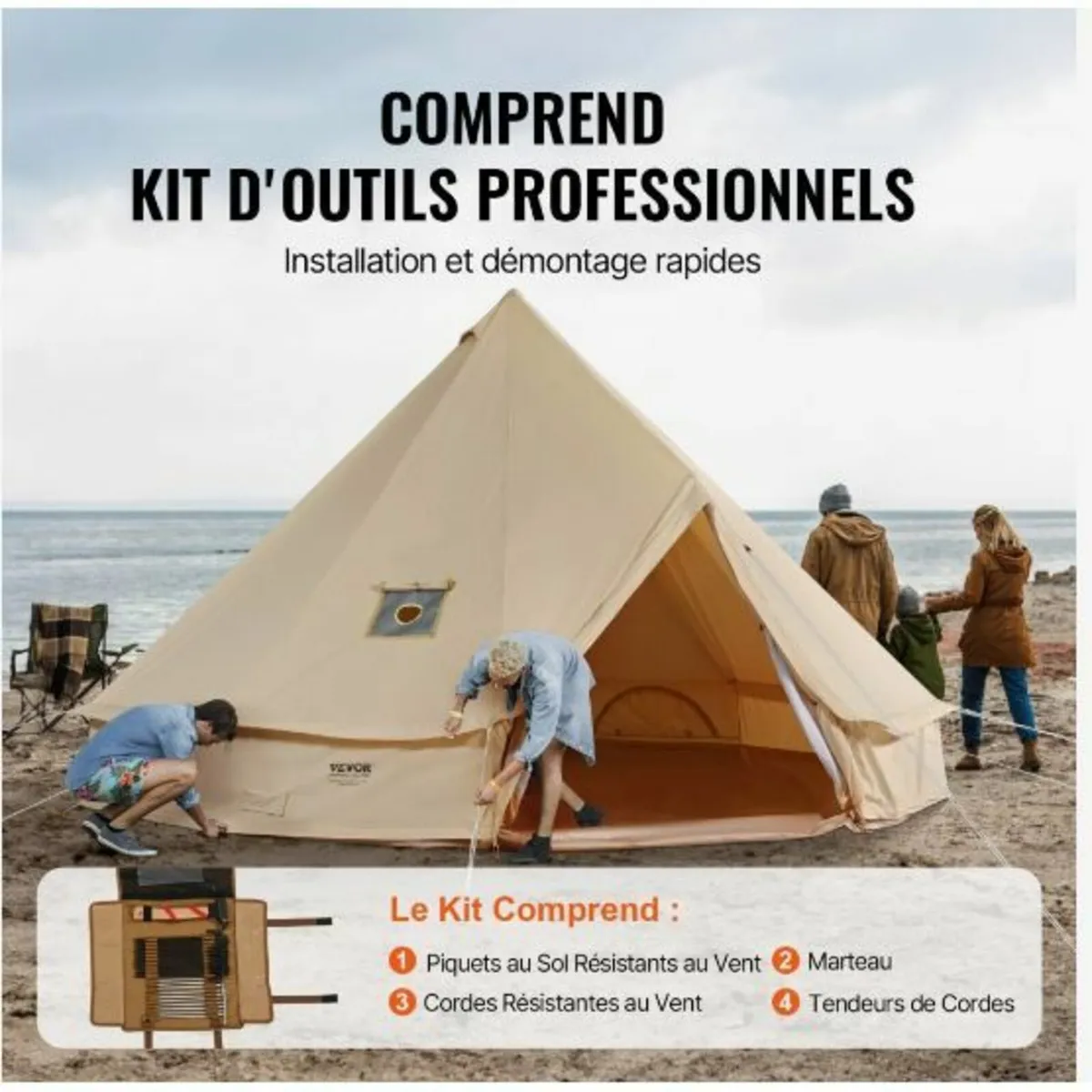 Canvas Bell Tent, 4 Seasons 4 m/13.12 ft - Image 2