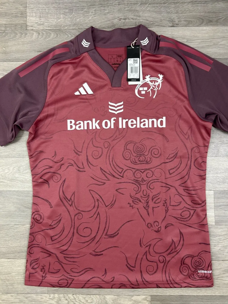 NEW Adidas Munster Rugby Jersey Shirt Mens Large - Image 2