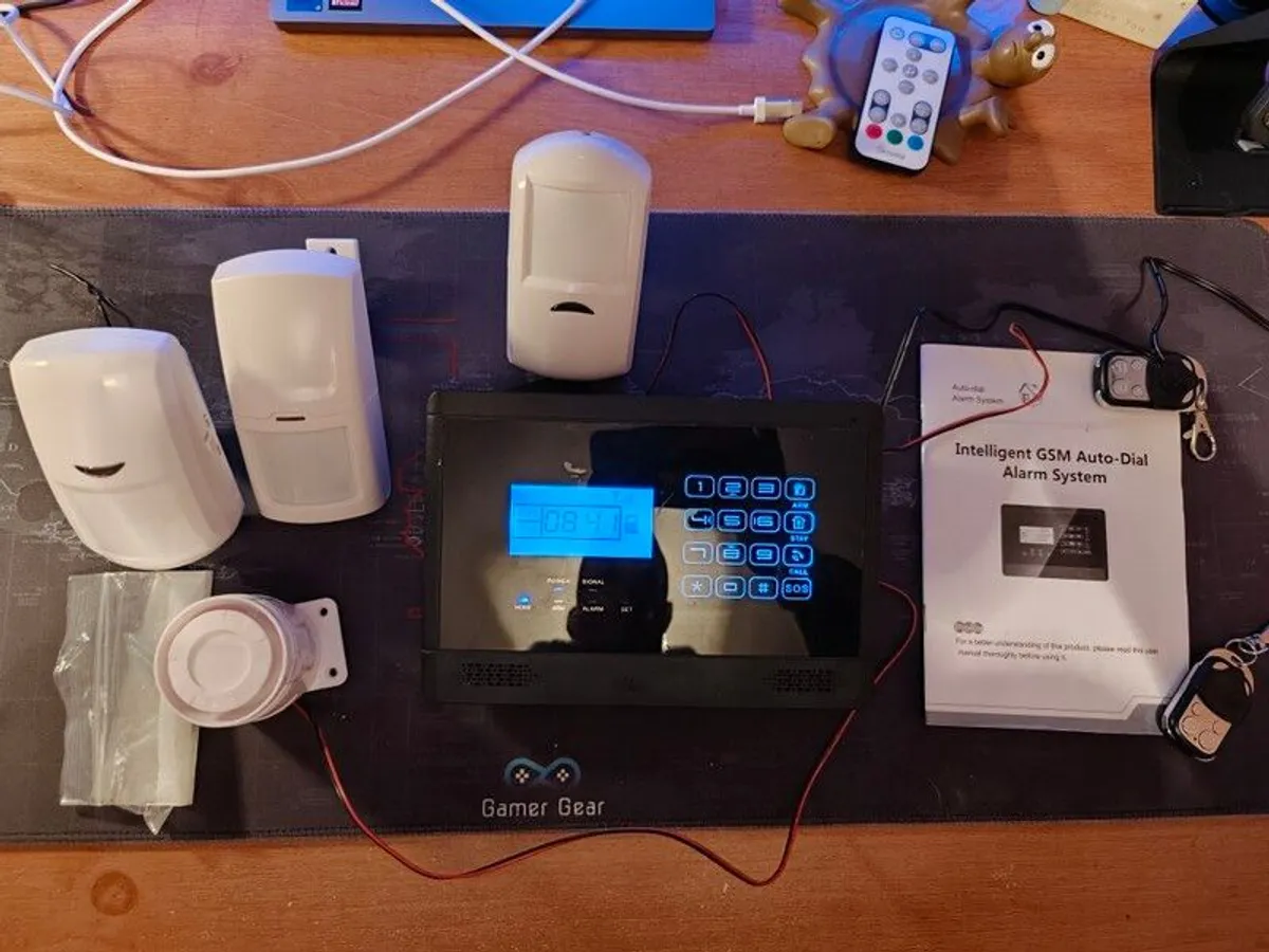 GSM Home alarm System with motion sensors and remote Key FOBs - Image 1