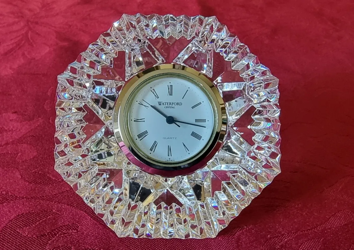 Waterford Crystal Lismore Diamond Desk Clock - Image 3