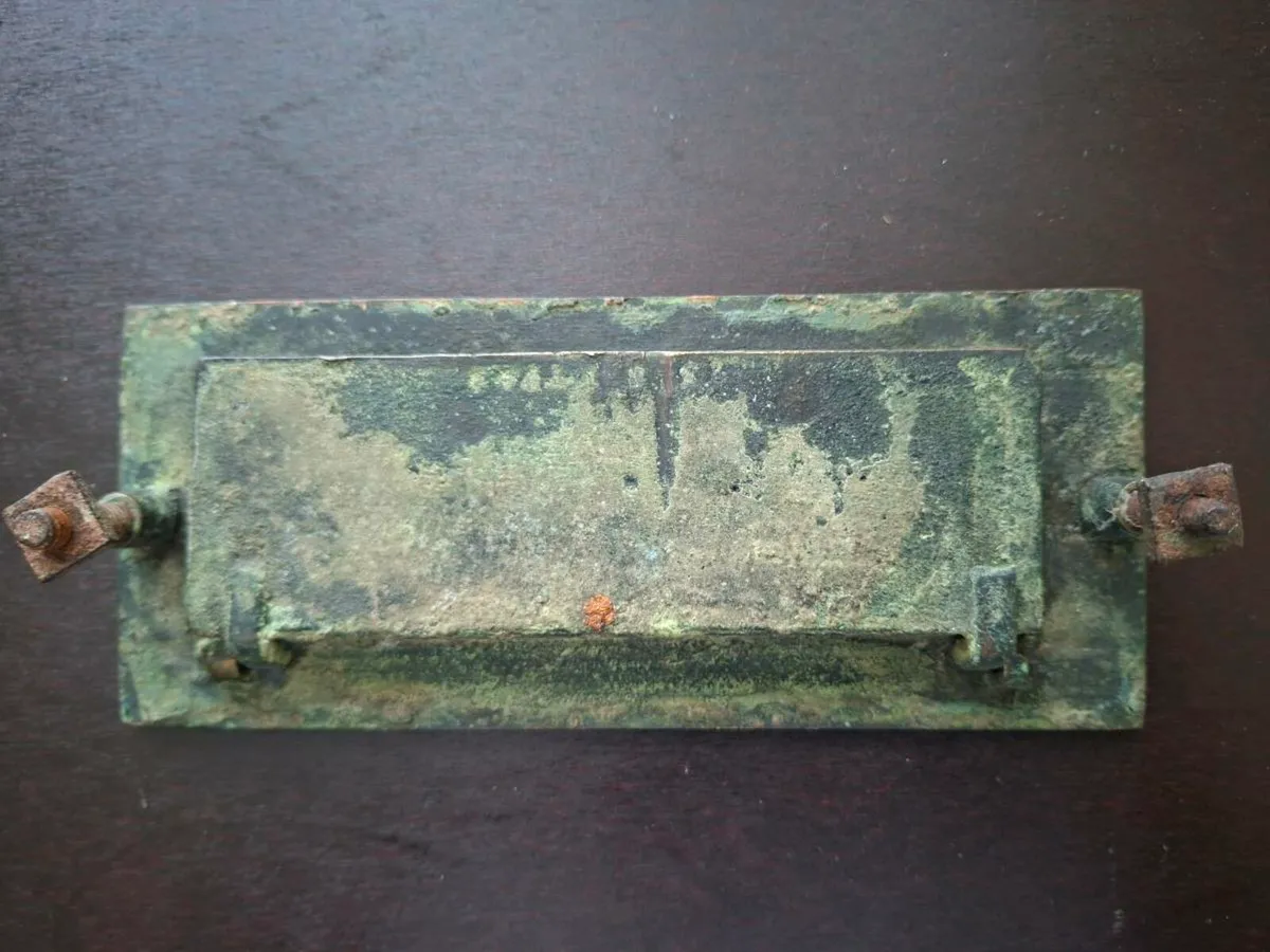 Old Original Antique Brass Letterbox - Image 3