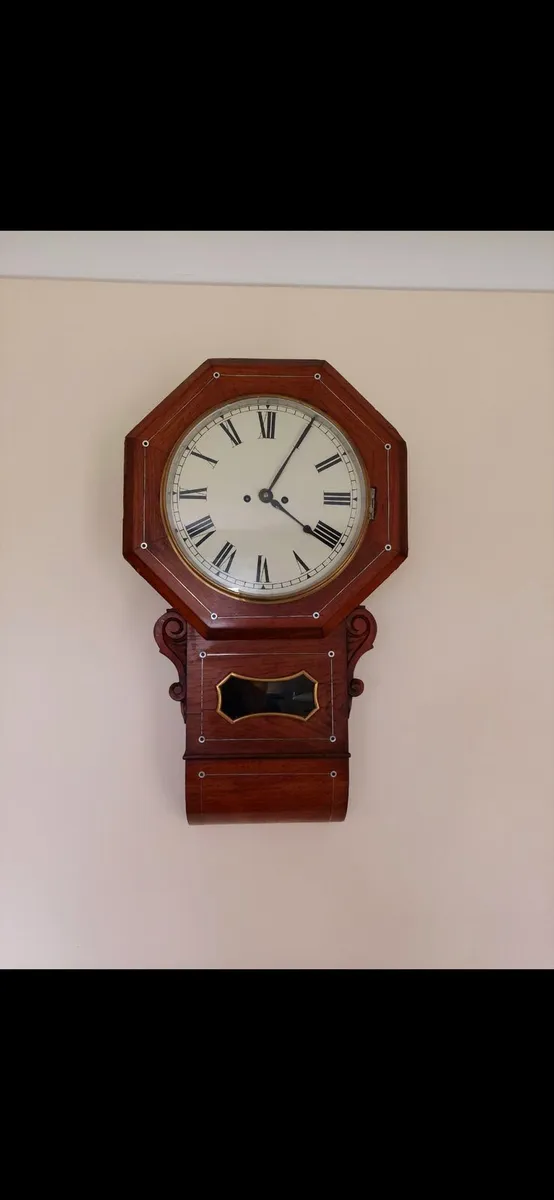 ANTIQUE FRENCH WALL CLOCK - Image 2
