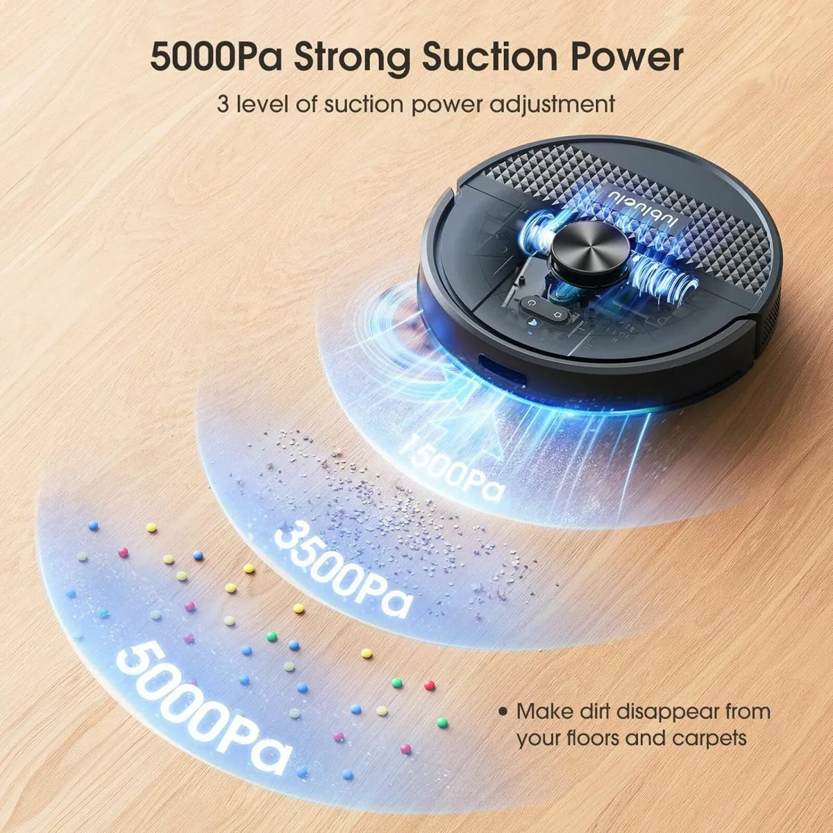 Robot Vacuum Cleaner Mop Pet Hair Carpet - Image 3