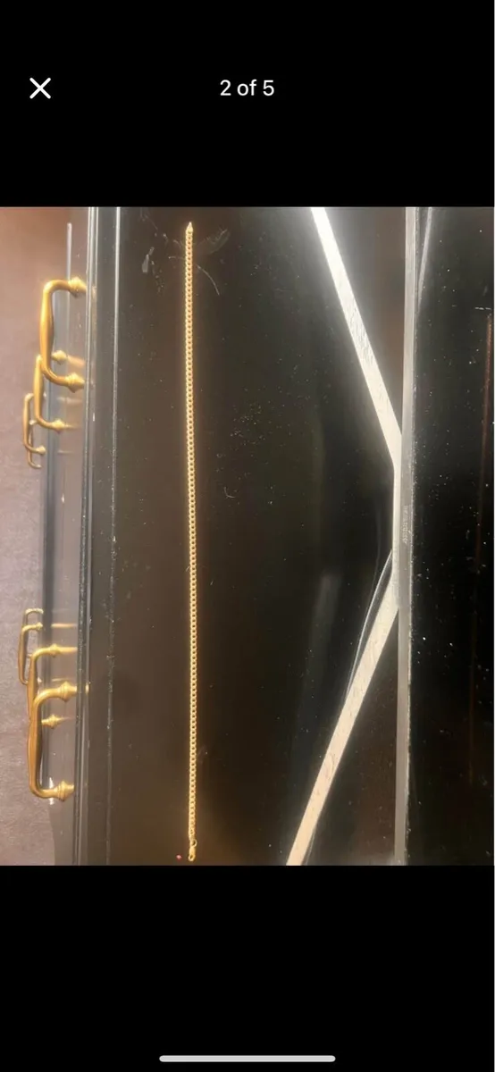 9ct Yellow Gold Curb Chain - 5.3mm 20” - Image 2