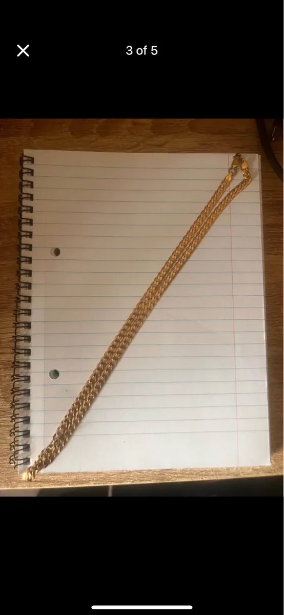 9ct Yellow Gold Curb Chain - 5.3mm 20” - Image 3