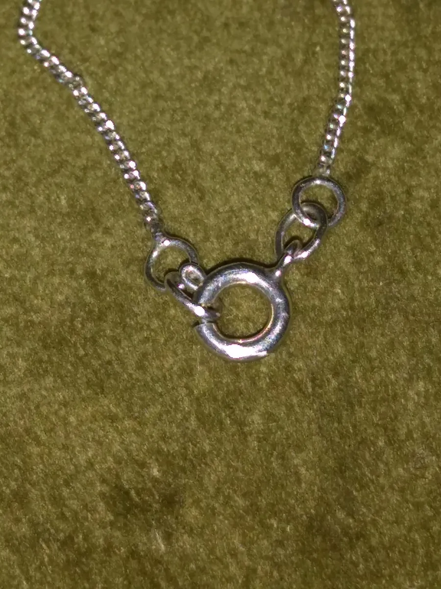 Vintage 925 Silver 3D Heart Necklace - Image 4