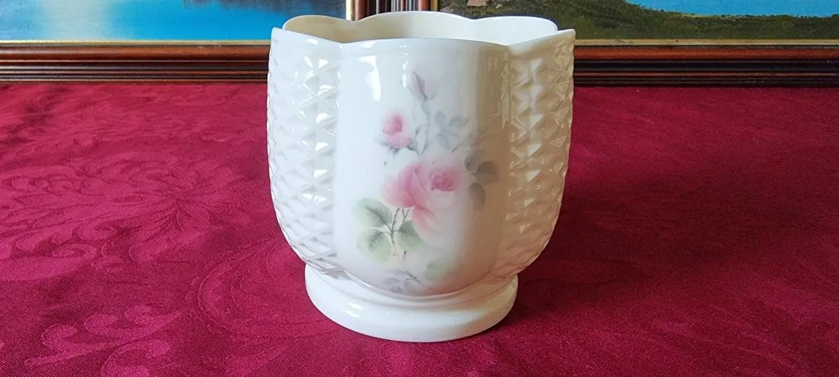 Irish Parian Donegal China Rose Planter / Pot - Image 1