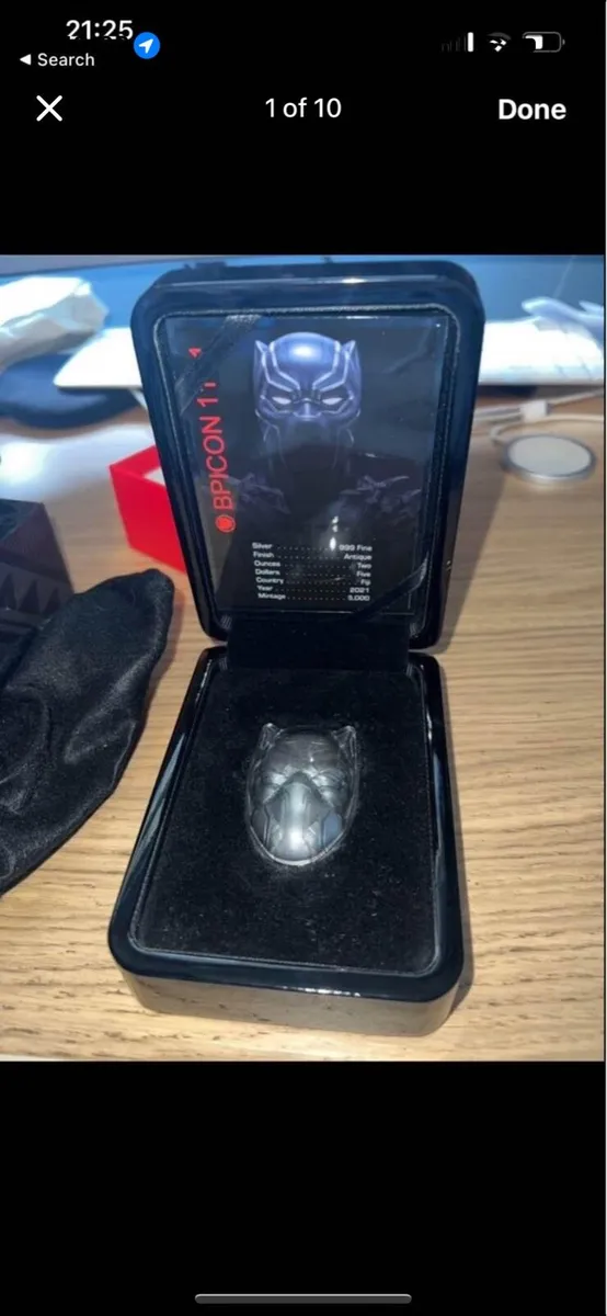 Fiji 2021 Marvel ICON SERIES Black Panther 2oz - Image 1