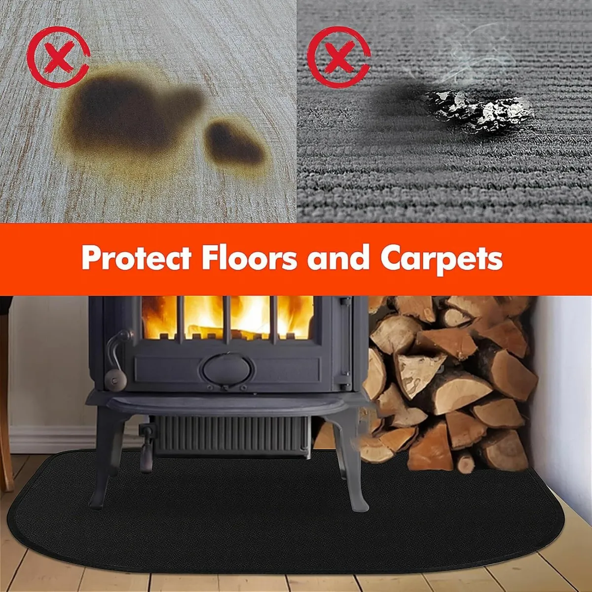Hearth Rugs Fireplaces Fireproof Resistant 80x50 - Image 4