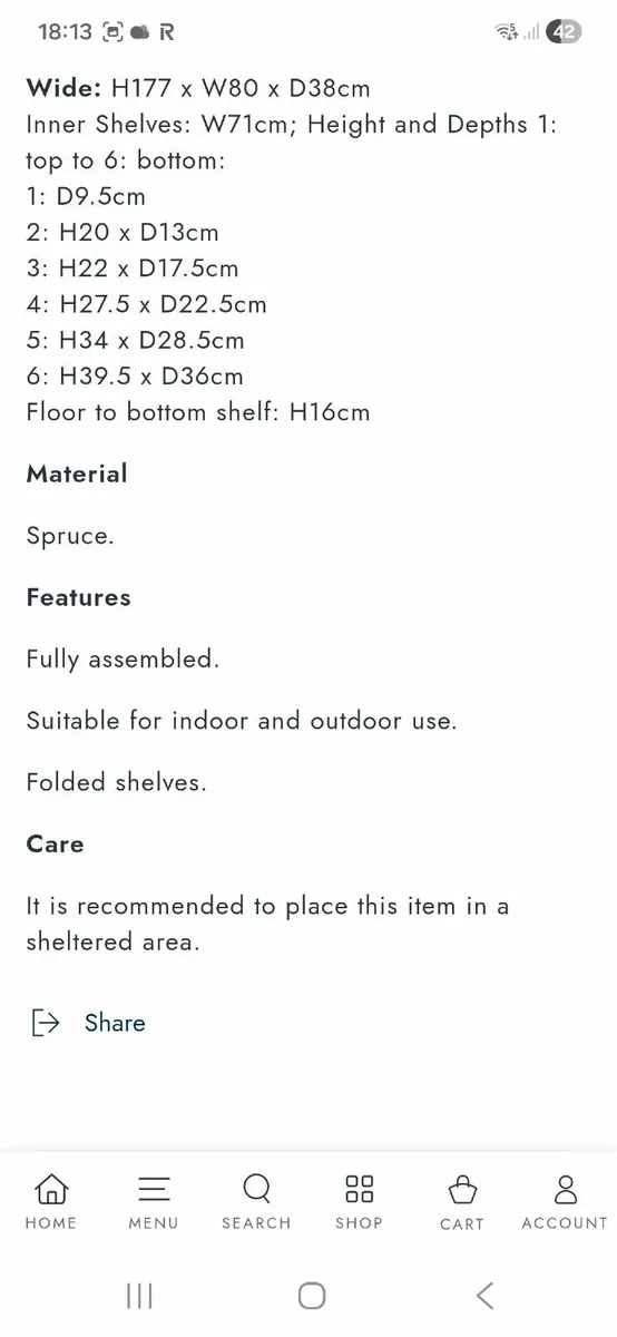 Shelf ladder 6 tier. - Image 2