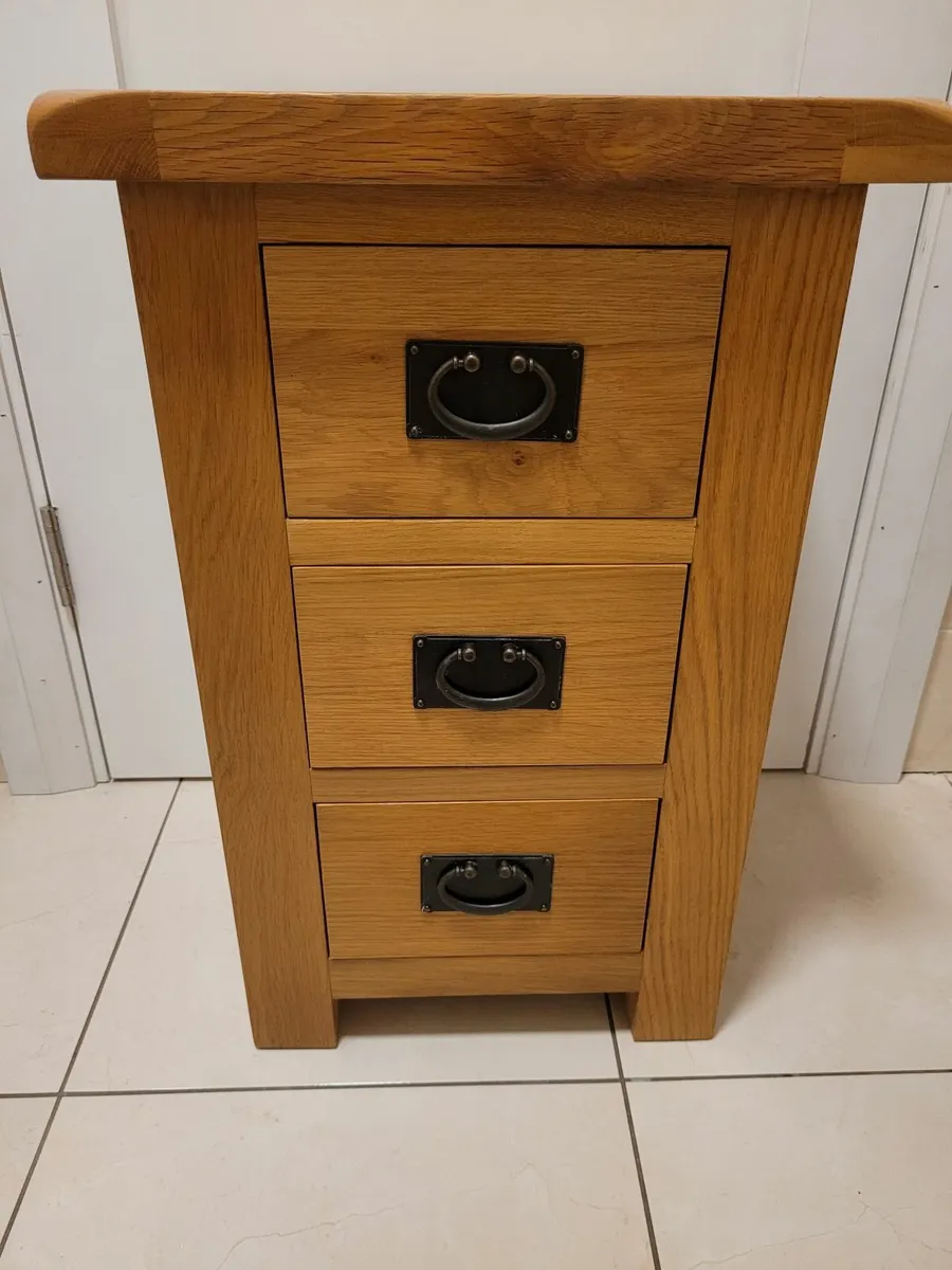 Bedside Locker ( Kent Oak 3 x Drawer) - Image 1