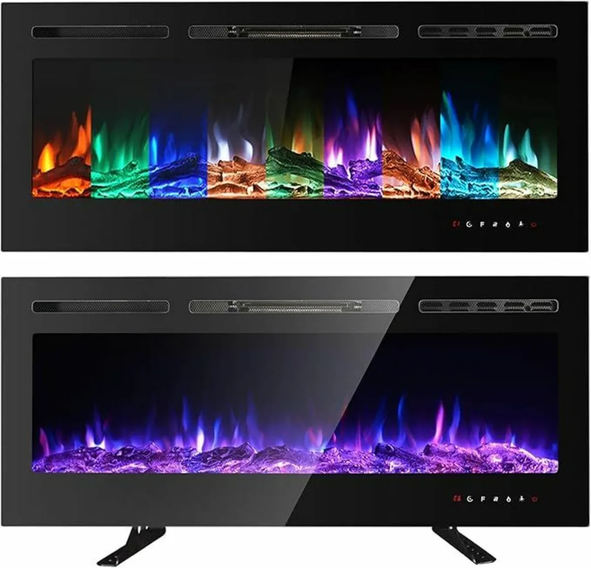 102cm Electric Fireplace Touch Screen Color Flame - Image 4