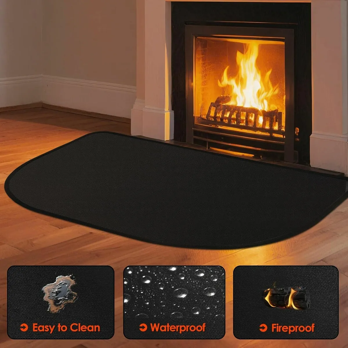 Hearth Rugs Fireplaces Fire Resistant 100x60cm - Image 3