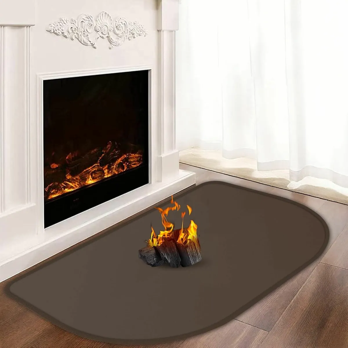 Hearth Rugs Fireplaces Fire Resistant, 120x70cm - Image 1
