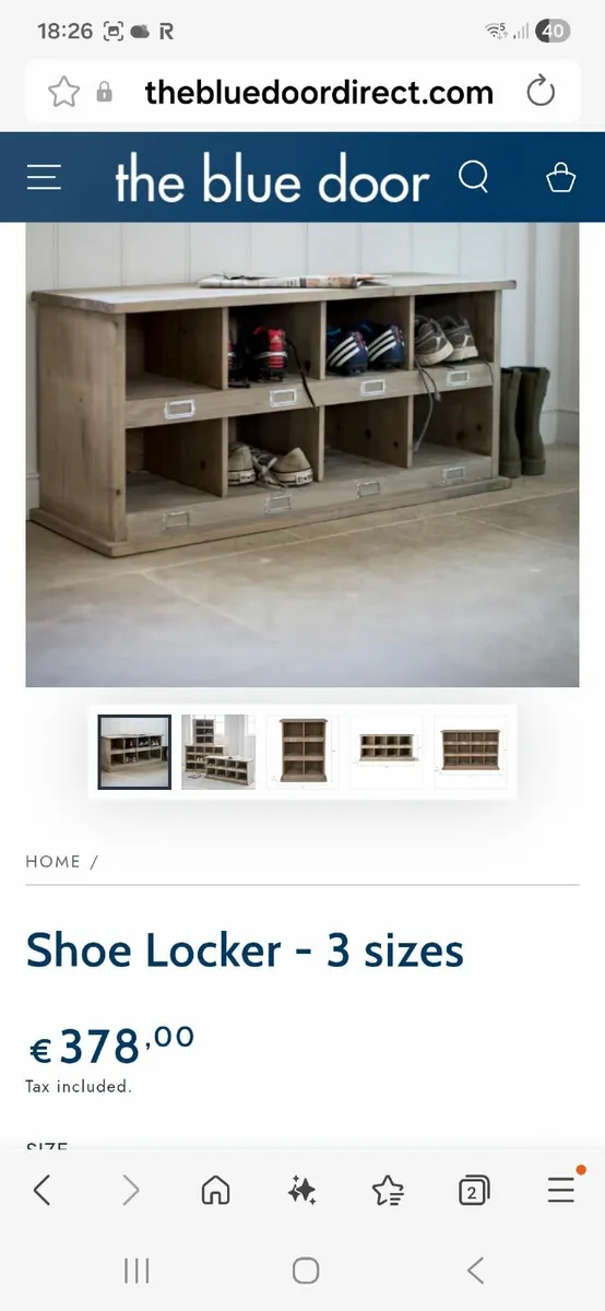 Shoe locker - 8 cubbys - Image 2