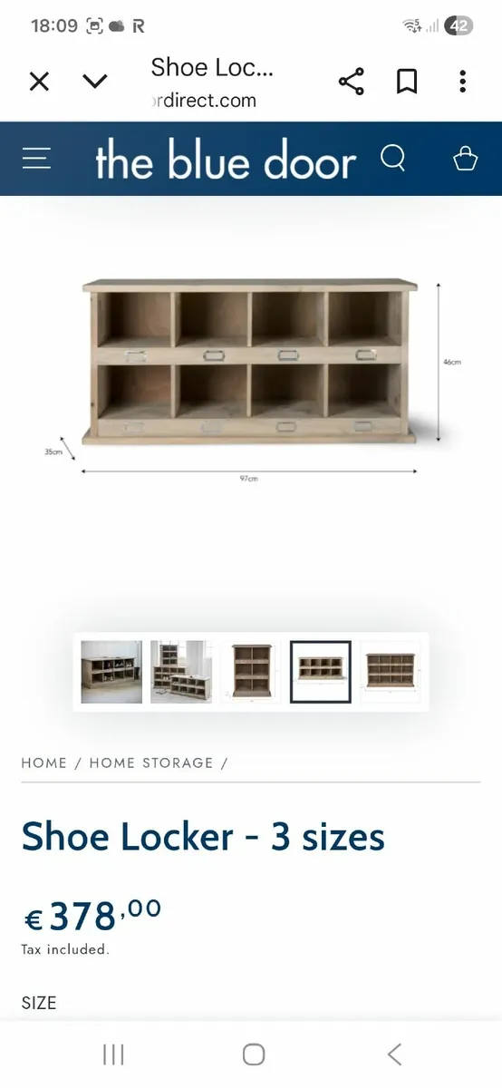 Shoe locker - 8 cubbys - Image 3