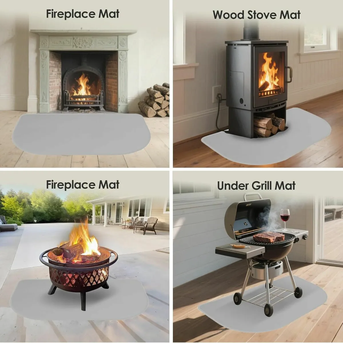 Hearth Rugs Fireplaces Fireproof 150x80cm - Image 4