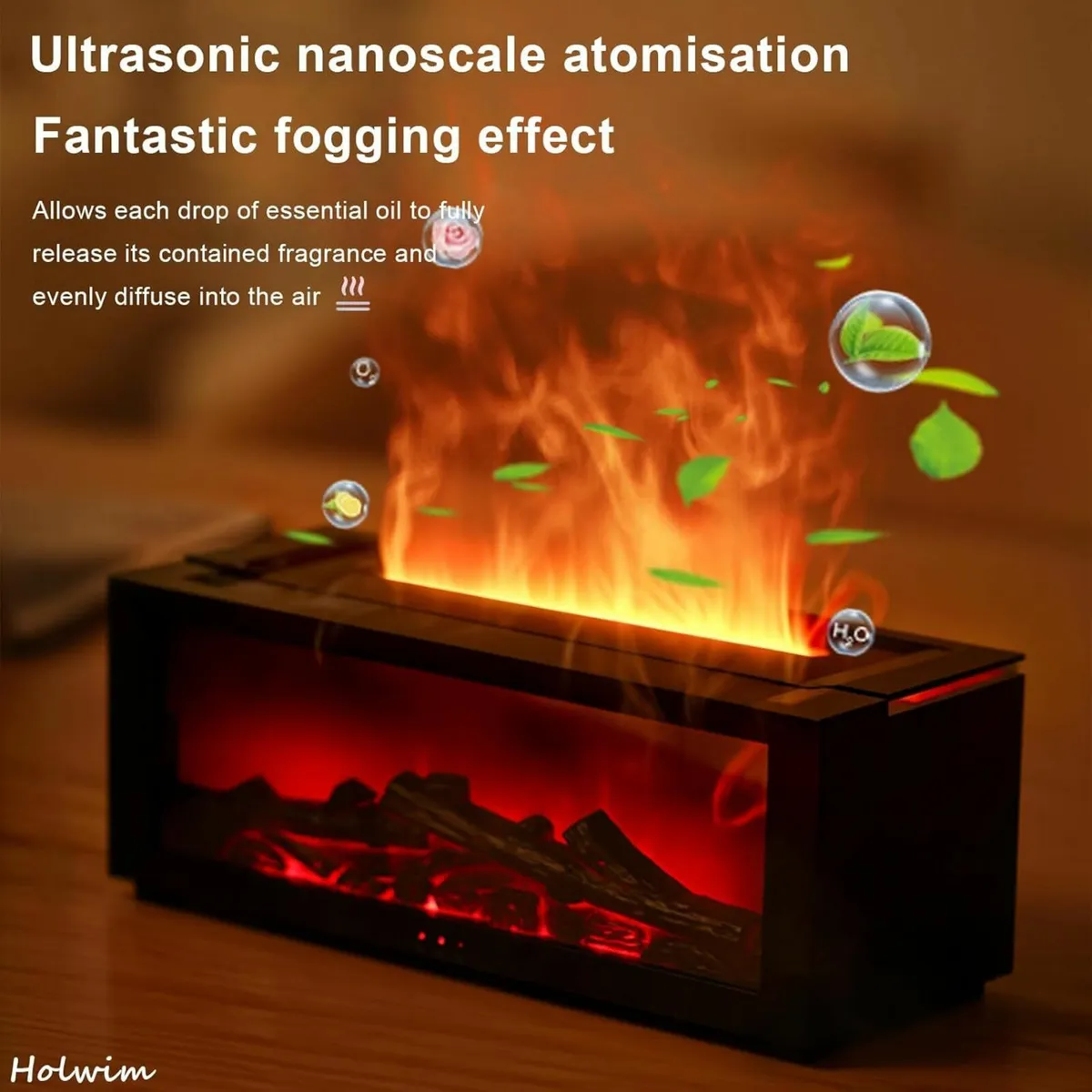 Fireplace Essential Oil Diffuser, Aromatherapy - Image 1