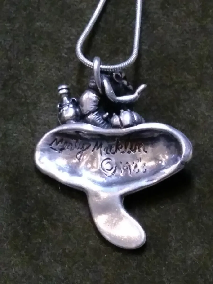 Designer 'Marty Magic' 925 Silver Mushroom Necklac - Image 4