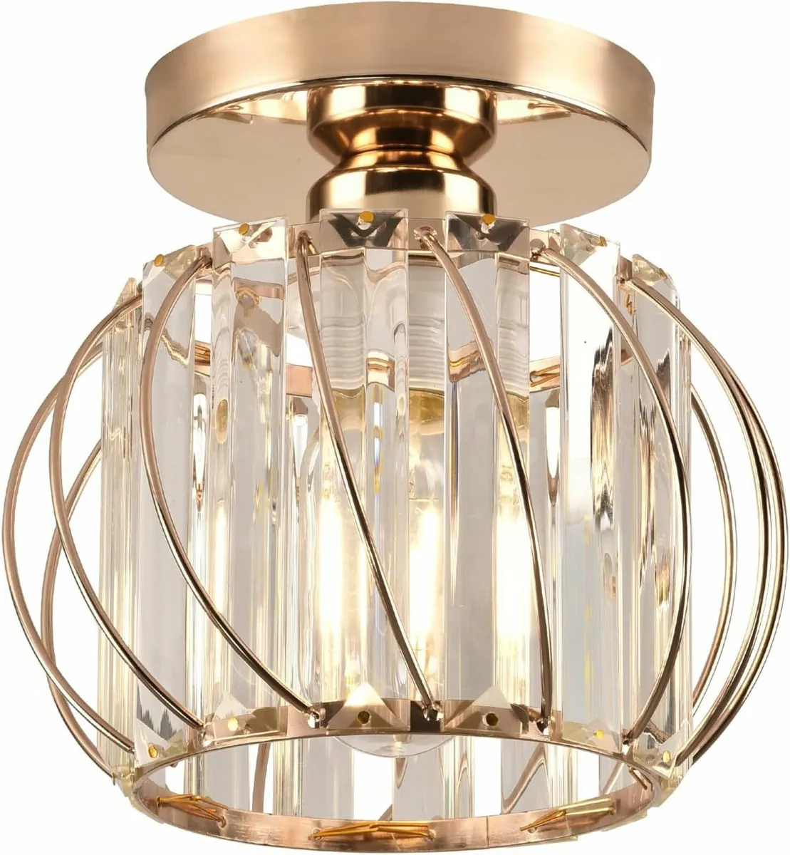 Chandelier Crystals Ceiling Lighting Gold - Image 1