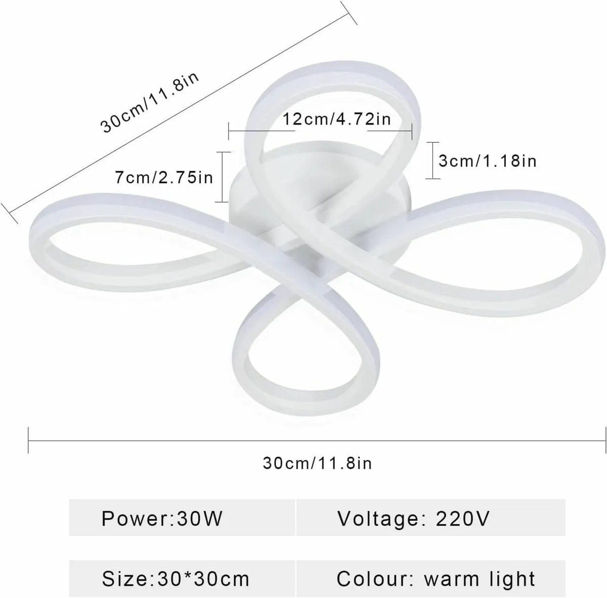 Modern LED Ceiling Lights 30W Creative Flower - Image 2