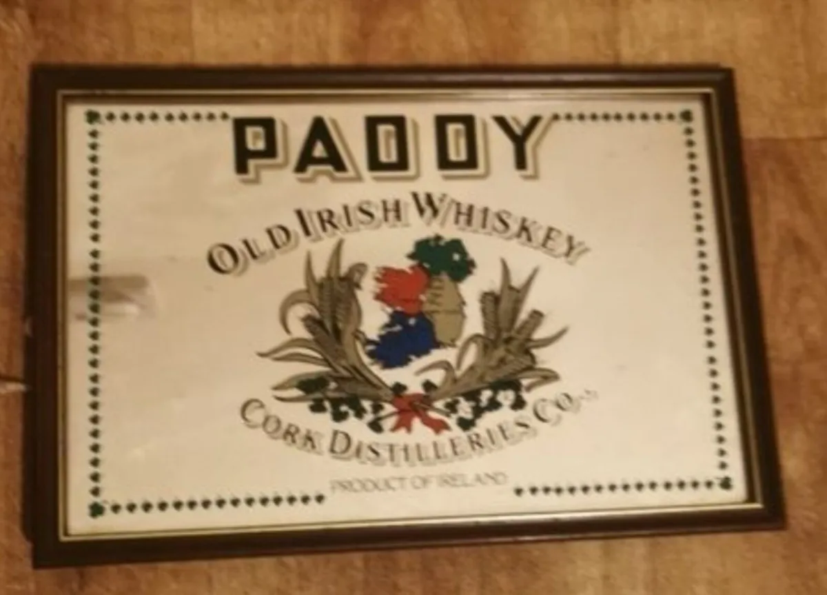 Paddy Irish whiskey mirror