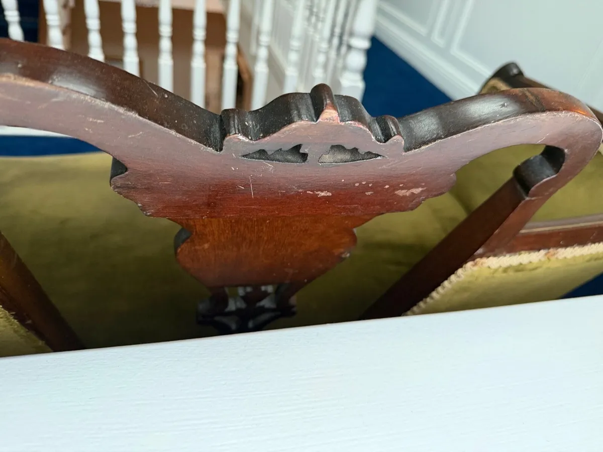 Antique Biedermeier-style loveseat - Image 2