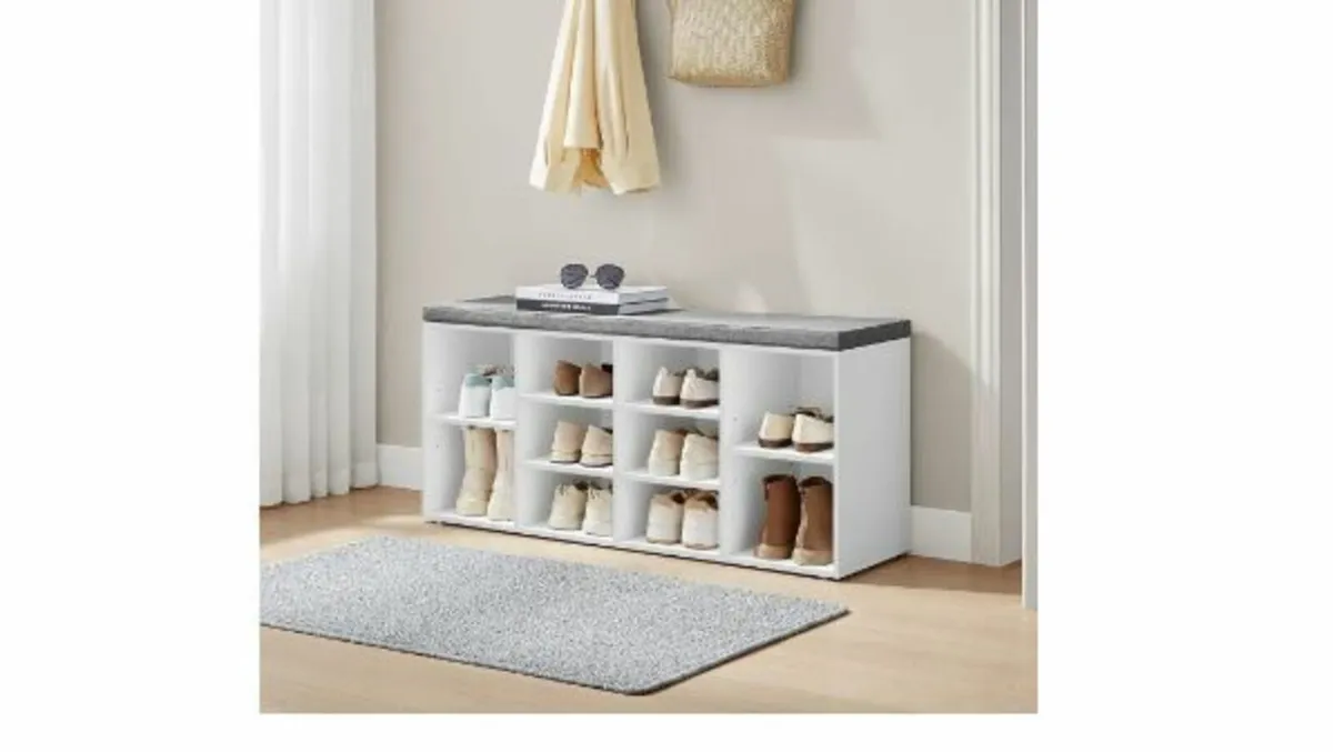 Shoe Bench, Shoe Rack with Seat - Image 2