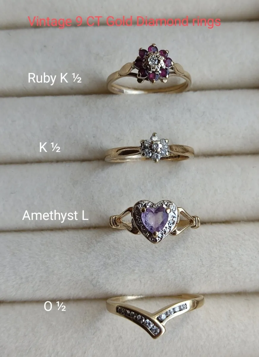 Vintage diamond rings price from 220 euro - Image 1