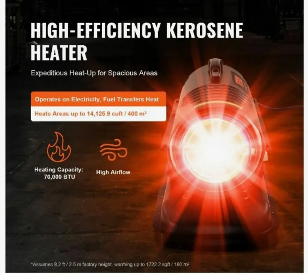 Kerosene/Diesel Forced Air Heater, 70000Btu - Image 2