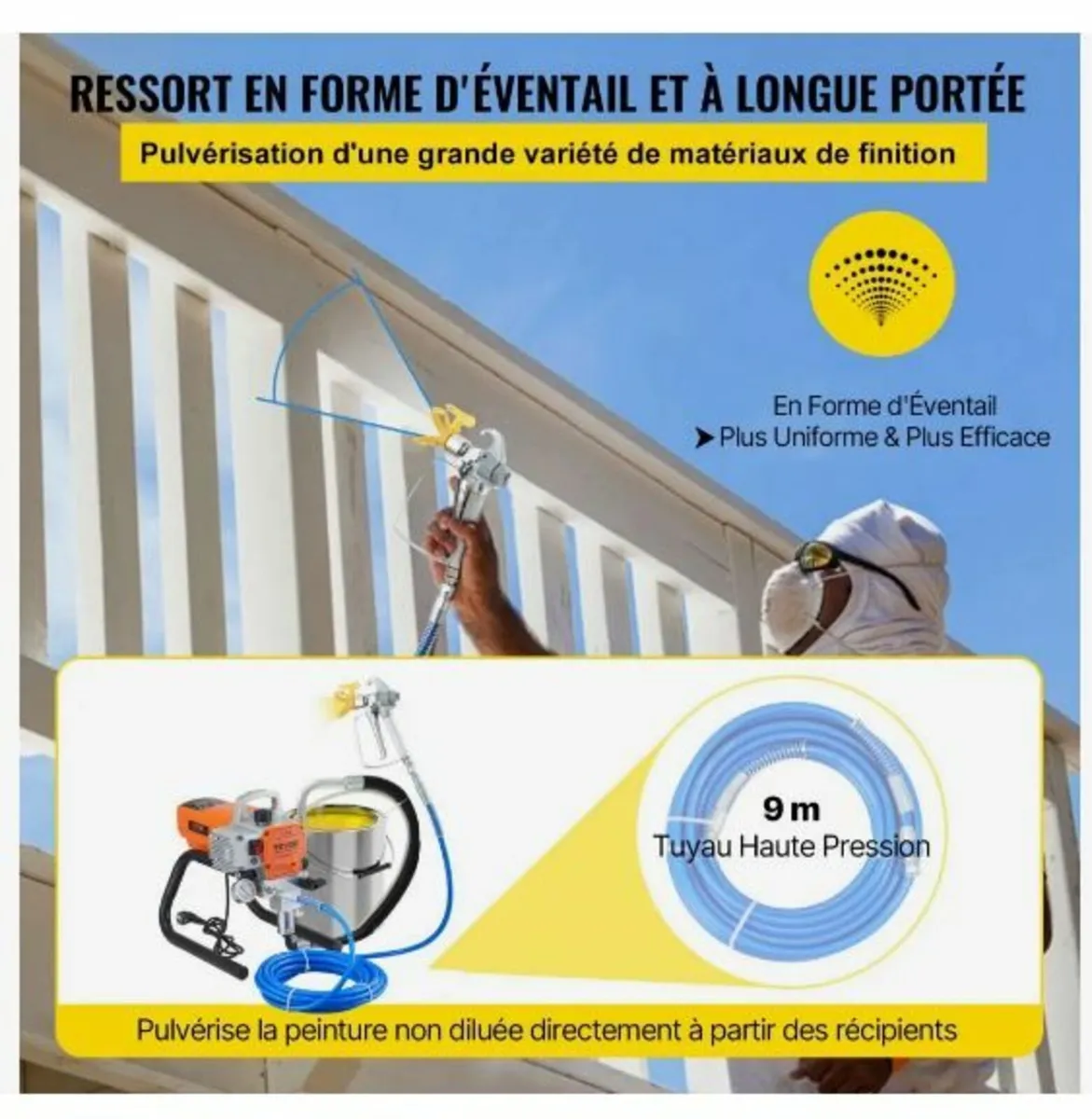 Pro Airless Wall Paint Sprayer, 1800W - Image 2