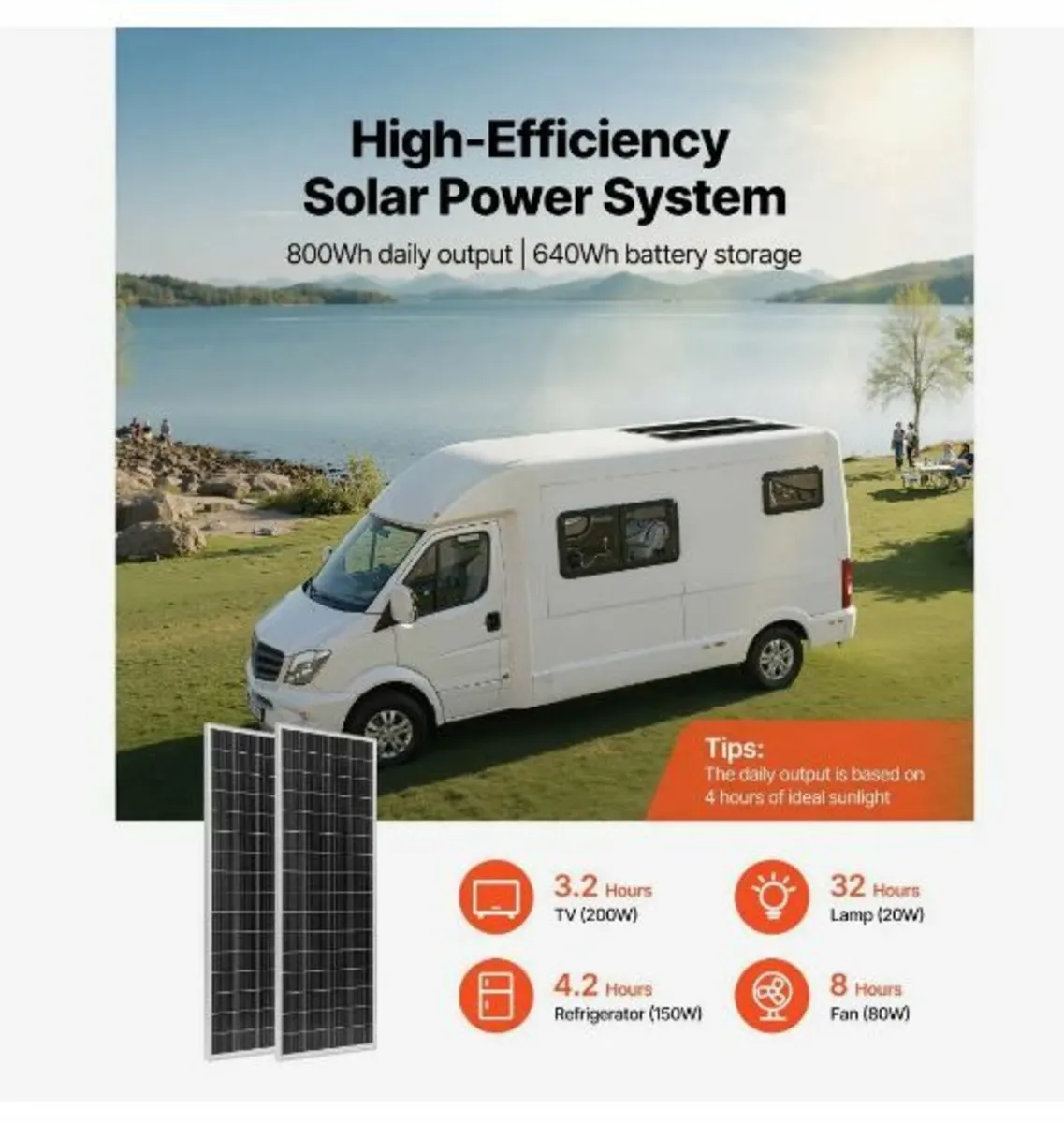 200W 12V Complete Solar Power Kit - Image 3