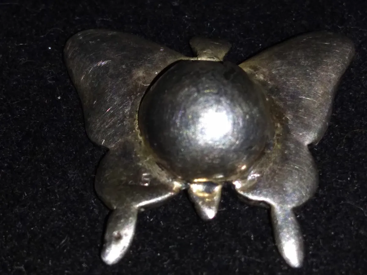 Vintage 925 Silver Butterfly Belly Bar Surround - Image 2