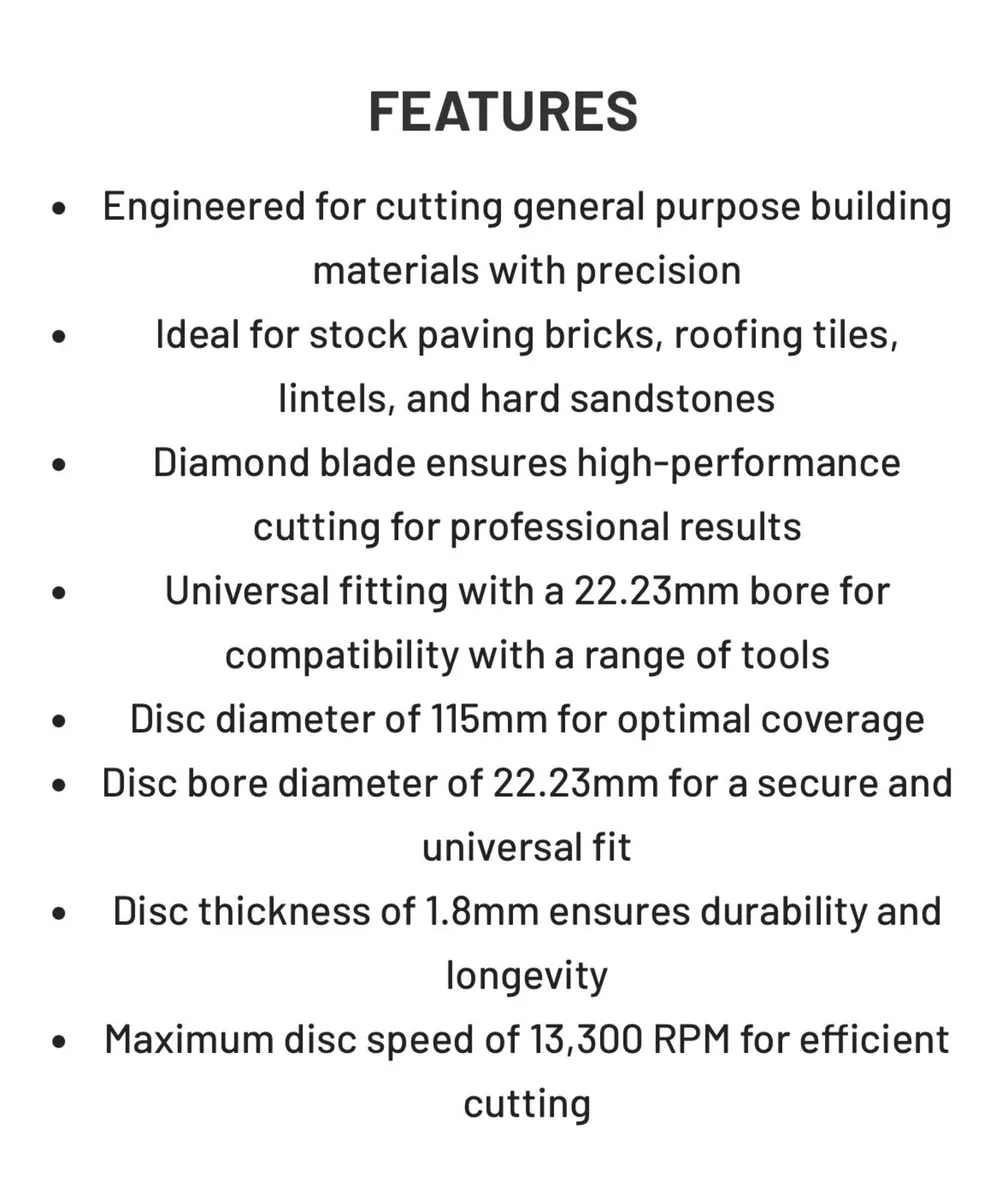 JCB diamond blades 4.5” 115m - Image 3